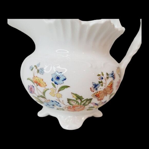 Aynsley Bone China England Cottage Garden Vine Handle 5" Creamer 1985-2001 - Picture 5 of 12